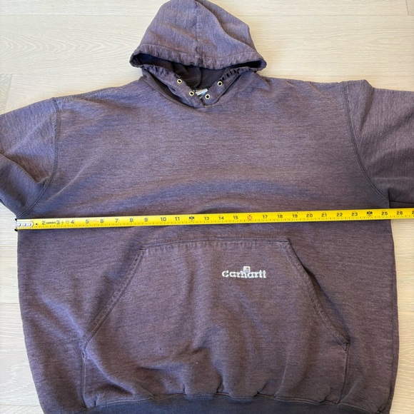 Carhartt vintage distressed l K132 pullover hoodie size large brown - Picture 11 of 11